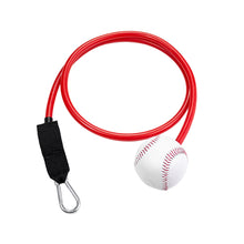 Load image into Gallery viewer, 10-30LBS Baseball Trainer with Latex Resistance Cord Pitching and Hitting Rebound Practice Tool Posture Correction Resistance Band
