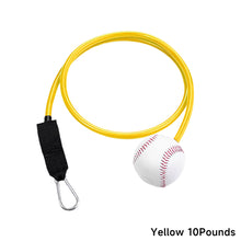 Load image into Gallery viewer, 10-30LBS Baseball Trainer with Latex Resistance Cord Pitching and Hitting Rebound Practice Tool Posture Correction Resistance Band
