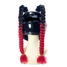 Load image into Gallery viewer, 2pcs Motorcycle Helmet Dual Pigtail Braids Decoration Woman Braids Wig For Motorbike Helmets Twist Ponytail With Sucker
