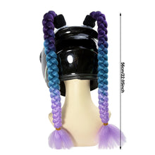 Load image into Gallery viewer, 2pcs Motorcycle Helmet Dual Pigtail Braids Decoration Woman Braids Wig For Motorbike Helmets Twist Ponytail With Sucker
