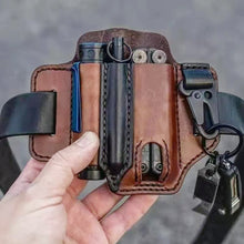 Load image into Gallery viewer, Tactical Bag Leather Insert Pouch Modular Accessories Organizer Panel Key Holder EDC Waist Tool Pouch Hunting Organizer
