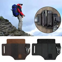 Load image into Gallery viewer, Tactical Bag Leather Insert Pouch Modular Accessories Organizer Panel Key Holder EDC Waist Tool Pouch Hunting Organizer
