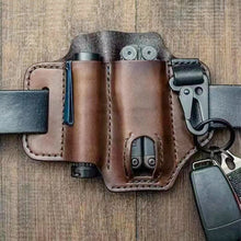 Load image into Gallery viewer, Tactical Bag Leather Insert Pouch Modular Accessories Organizer Panel Key Holder EDC Waist Tool Pouch Hunting Organizer
