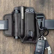 Load image into Gallery viewer, Tactical Bag Leather Insert Pouch Modular Accessories Organizer Panel Key Holder EDC Waist Tool Pouch Hunting Organizer
