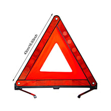 Load image into Gallery viewer, Car Emergency Breakdown Warning Reflective Tripod Red Triangle Reflector Road Safety Hazard Car Portable Foldable Stop Sign
