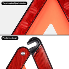 Load image into Gallery viewer, Car Emergency Breakdown Warning Reflective Tripod Red Triangle Reflector Road Safety Hazard Car Portable Foldable Stop Sign
