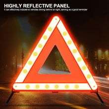 Load image into Gallery viewer, Car Emergency Breakdown Warning Reflective Tripod Red Triangle Reflector Road Safety Hazard Car Portable Foldable Stop Sign
