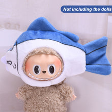 Load image into Gallery viewer, For 17cm Labubu Doll Clothes Cute Fish Chicken Leg Headwear Doll Accessories Lovely Outfit Gifts for Girls Friends

