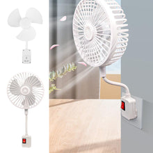 Load image into Gallery viewer, Flexible Fan with 360° Bendable Neck Space-Saving Plug-in Adjustable Direction &amp; Quiet Cooling for Dorm/Travel/Kitchen
