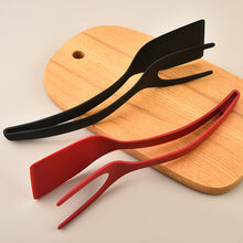 Load image into Gallery viewer, 2-in-1 High Temperature Resistance Pancake Toasted Bread Fried Egg Clip Flipping Shovel Kitchen Tool Shovel Beef Steak Shove
