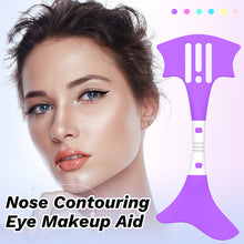 Load image into Gallery viewer, Multifunctional Nose Contour Eyeliner Stencils Silicone Eye Makeup Aids Tool for Nose Shadow Highlighter/Winged Eyeliner Tools
