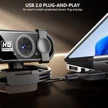 Load image into Gallery viewer, USB Plug &amp; Play 1080P/2K/4K HD Webcam for Laptop &amp; Desktop Auto-Focus Streaming Camera for Online Classes/Live Video
