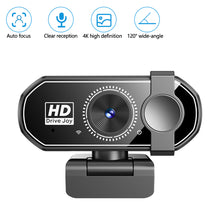 Load image into Gallery viewer, USB Plug &amp; Play 1080P/2K/4K HD Webcam for Laptop &amp; Desktop Auto-Focus Streaming Camera for Online Classes/Live Video
