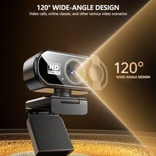 Load image into Gallery viewer, USB Plug &amp; Play 1080P/2K/4K HD Webcam for Laptop &amp; Desktop Auto-Focus Streaming Camera for Online Classes/Live Video
