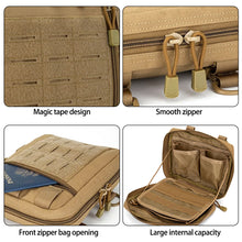 Load image into Gallery viewer, Tactical Molle Laser-Cut Utility Pouch Emergency Bag Medical Pouch Admin Pouch Modular EMT EDC Organizer Tool Pouch Bag
