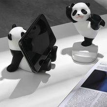 Load image into Gallery viewer, Universal Cute Panda Mobile Phone Holder Stand Modern Resin Sculpture Statue Home Office Desk Decoration
