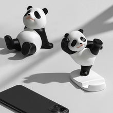Load image into Gallery viewer, Universal Cute Panda Mobile Phone Holder Stand Modern Resin Sculpture Statue Home Office Desk Decoration
