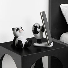 Load image into Gallery viewer, Universal Cute Panda Mobile Phone Holder Stand Modern Resin Sculpture Statue Home Office Desk Decoration
