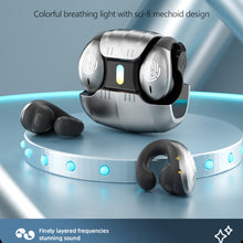 Load image into Gallery viewer, Bone Conduction Open Ear Clip Wireless Bluetooth 5.5 Headphones LED Breathing Light Noise Canceling Earbuds for Music
