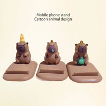 Load image into Gallery viewer, Capybara Phone Holder PVC Doll Support Capybara Mobile Phone Stand Cartoon Animal Capybara Cell Phone Bracket
