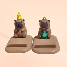 Load image into Gallery viewer, Capybara Phone Holder PVC Doll Support Capybara Mobile Phone Stand Cartoon Animal Capybara Cell Phone Bracket
