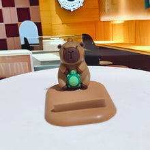 Load image into Gallery viewer, Capybara Phone Holder PVC Doll Support Capybara Mobile Phone Stand Cartoon Animal Capybara Cell Phone Bracket

