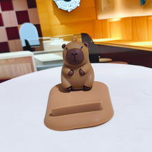 Load image into Gallery viewer, Capybara Phone Holder PVC Doll Support Capybara Mobile Phone Stand Cartoon Animal Capybara Cell Phone Bracket
