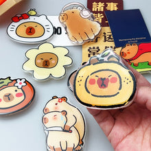 Load image into Gallery viewer, Japanese Korean Style INS Cartoon Cute Fun KAPIBARA Finger Air Bag Bracket for iPhone16 Popsockets Air Bag Griptok Grip Tok
