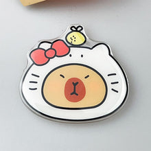 Load image into Gallery viewer, Japanese Korean Style INS Cartoon Cute Fun KAPIBARA Finger Air Bag Bracket for iPhone16 Popsockets Air Bag Griptok Grip Tok
