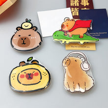 Load image into Gallery viewer, Japanese Korean Style INS Cartoon Cute Fun KAPIBARA Finger Air Bag Bracket for iPhone16 Popsockets Air Bag Griptok Grip Tok
