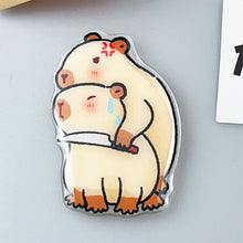 Load image into Gallery viewer, Japanese Korean Style INS Cartoon Cute Fun KAPIBARA Finger Air Bag Bracket for iPhone16 Popsockets Air Bag Griptok Grip Tok
