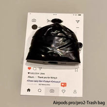 Load image into Gallery viewer, 3D Garbage Bag Funny Cartoon Earphone Case for Airpods 4 3 2 1 Pro Protective Cute Silicone Cover for Airpods Pro2 with Hook
