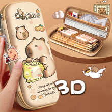 Load image into Gallery viewer, 3D Eva Capibara Pencil Case Cartoon Cute Large Capacity Stationery Bag Pencil Case for Students School Supply Stationery bag
