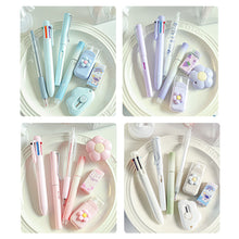 Load image into Gallery viewer, 7-In-1 Stationery Set Children Back To School Gel Pen Highlighter Ballpoint Pen Eternal Pencil Tape Eraser Knife Kids Prize
