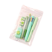 Load image into Gallery viewer, 7-In-1 Stationery Set Children Back To School Gel Pen Highlighter Ballpoint Pen Eternal Pencil Tape Eraser Knife Kids Prize
