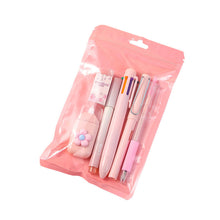 Load image into Gallery viewer, 7-In-1 Stationery Set Children Back To School Gel Pen Highlighter Ballpoint Pen Eternal Pencil Tape Eraser Knife Kids Prize
