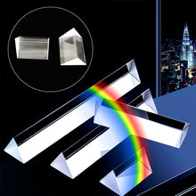 Load image into Gallery viewer, Triangular Prism Rainbow Prisma Crystal Glass Photographic Prisme Color Prisms Physics Children's Light Experiment
