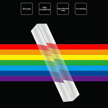 Load image into Gallery viewer, Triangular Prism Rainbow Prisma Crystal Glass Photographic Prisme Color Prisms Physics Children's Light Experiment
