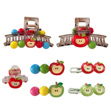 Load image into Gallery viewer, Cute Apple Series Hair Claw for Women Hair Clips Girls Sweet Barrettes Kawaii Hair Accessories Side Clips
