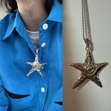 Load image into Gallery viewer, Y2K Gothic Starfish Pendant Necklace Punk Exaggerated Irregular Star Charm Jewel Travel Beach OOTD Necklace
