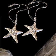 Load image into Gallery viewer, Y2K Gothic Starfish Pendant Necklace Punk Exaggerated Irregular Star Charm Jewel Travel Beach OOTD Necklace
