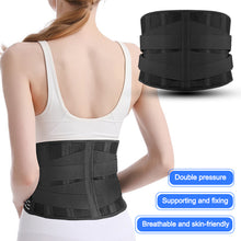 Load image into Gallery viewer, Nylon Waist Lower Back Brace Belt with 6 Stays Anti-skid Orthopedic Lumbar Support Breathable Waist Support for Gym Pain Relief
