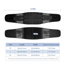 Load image into Gallery viewer, Nylon Waist Lower Back Brace Belt with 6 Stays Anti-skid Orthopedic Lumbar Support Breathable Waist Support for Gym Pain Relief
