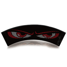 Load image into Gallery viewer, Car LED Fan Shape Pixel Panel Devil Eye Light APP Remote Control Soft Foldable Lighting Graffiti Scrolling For Signboard Windshield Screen
