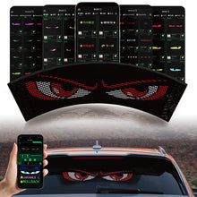 Load image into Gallery viewer, Car LED Fan Shape Pixel Panel Devil Eye Light APP Remote Control Soft Foldable Lighting Graffiti Scrolling For Signboard Windshield Screen
