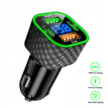 Load image into Gallery viewer, 4 in 1 Car Charger Dual PD with Voltage Display USB Super Fast Charge Adapter for iPhone Xiaomi Oppo Vivo Samsung
