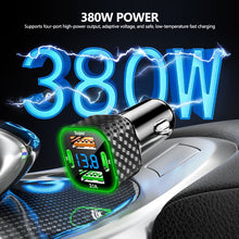 Load image into Gallery viewer, 4 in 1 Car Charger Dual PD with Voltage Display USB Super Fast Charge Adapter for iPhone Xiaomi Oppo Vivo Samsung
