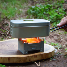 Load image into Gallery viewer, Outdoor Foldable Alcohol Stove Portable Windproof Solid Alcohol Stove Camping German Stove Set
