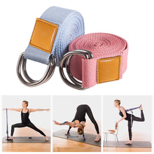Load image into Gallery viewer, 1PC 1.8M*3.8CM Non-Elastic Yoga Resistance Band Yoga Auxiliary Stretching Rope With Loop Buckle Professional Yoga Supplies
