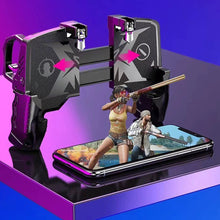 Load image into Gallery viewer, Multi-function PUBG Game Controller 4-Finger Grips Physical Anti-Recoil Cheat Device Universal for iOS/Android-K21
